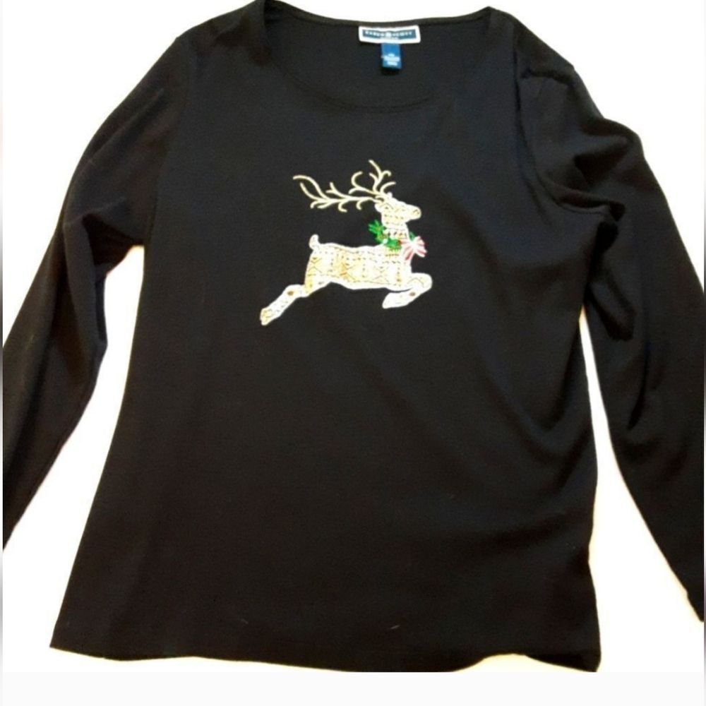 Karen Scott‎ Sweater Christmas Elegance Lightweight Size OX - Picture 12 of 13